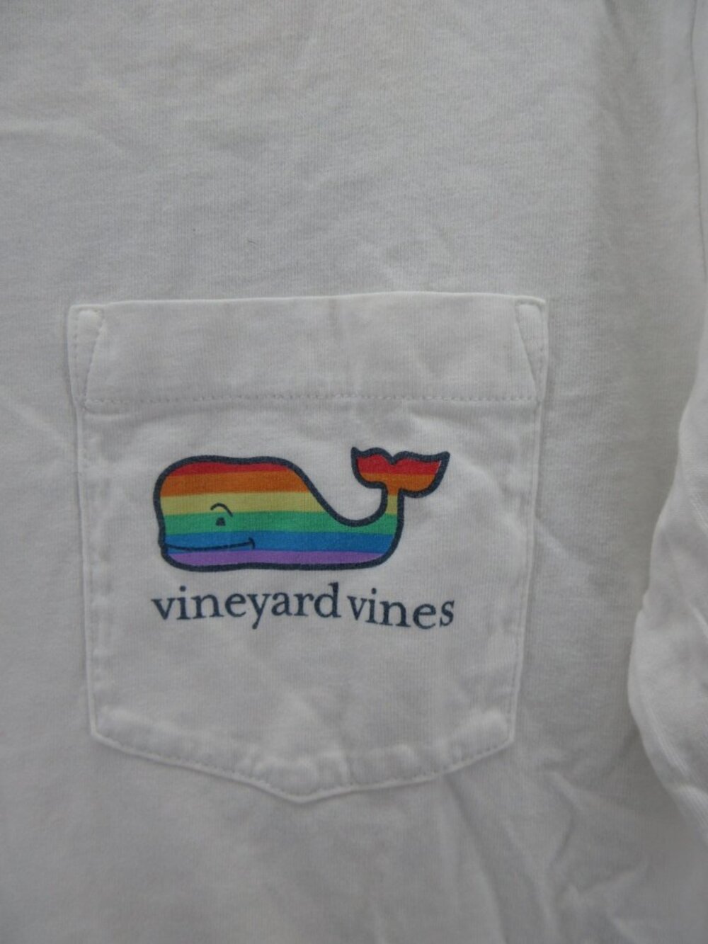 Vineyard Vines Shirt Small Pullover Rainbow Whale Double Sided Pocket - Picture 5 of 12